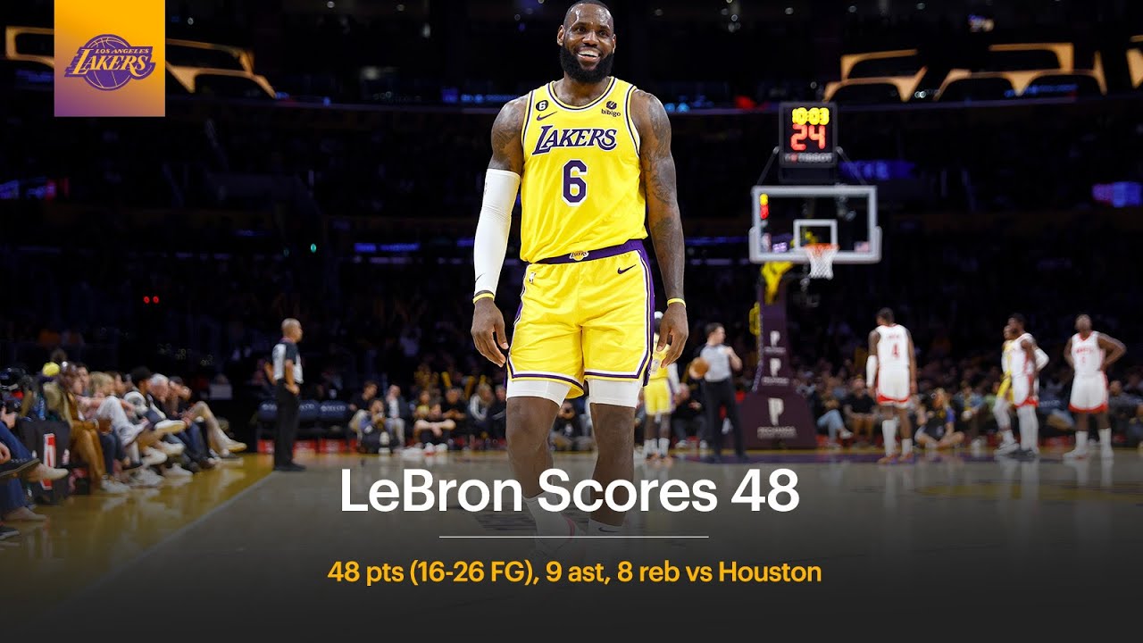 LeBron drops 48, Lakers beat Rockets 140-132 to snap skid