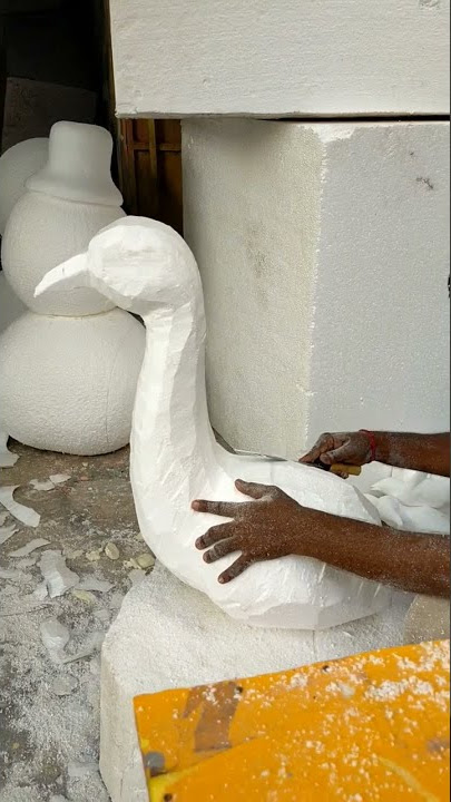 peacock Thermocol carving