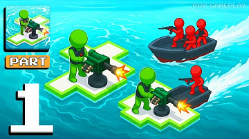 War of Rafts: Crazy Sea Battle - Gameplay Walkthrough Part 1 - Sea War Raft Combat (iOS, Android)