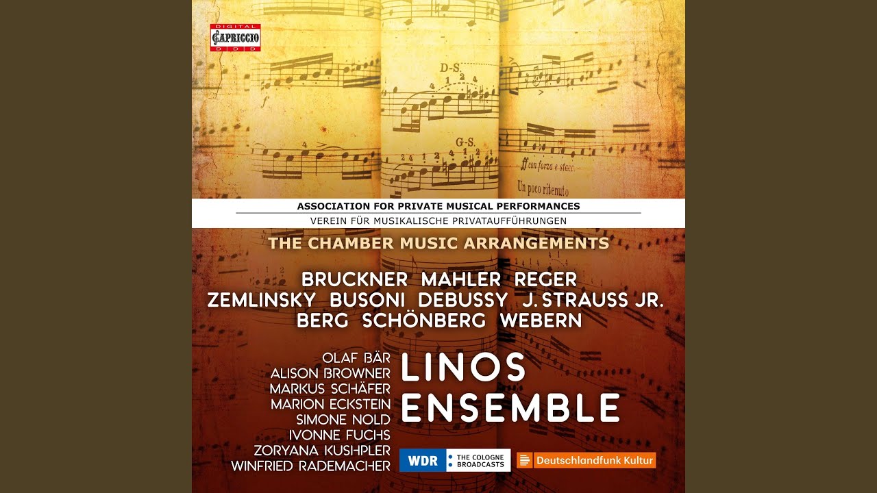 Watch Das Lied von der Erde (Arr. R. Riehn for Voice & Chamber Ensemble) : I. Das Trinklied vom... on YouTube