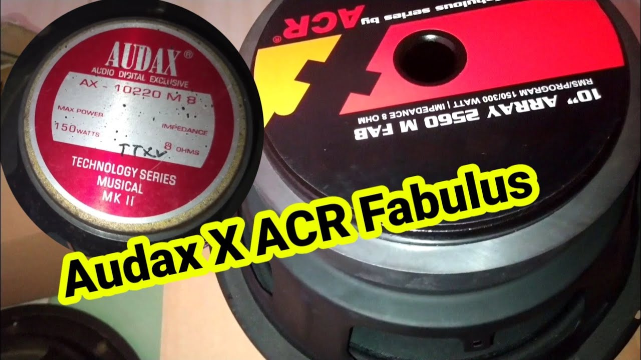 Riview & Test Suara Speaker Acr fabulus 10 in dengan Speaker Audax 10in Terbaru