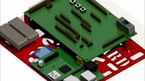 Design for a Raspberry Pi, Gertboard, Breadboard Stand to be made on a 3D Printer.