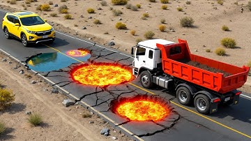 Cars vs Dealy LAVA Deep Pit - BeamNG.drive Fails & Crashes 2025!