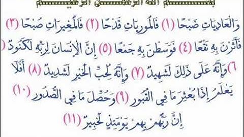سورة العاديات بصوت الشيخ سعود الشريم