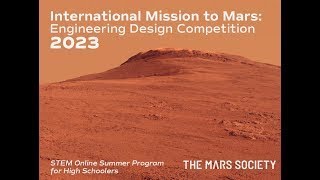 Dr. Robert Zubrin - Intro - International Mission to Mars Engineering Design Competition