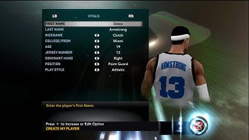 NBA 2K11 :: My Player :: Creation of Steve Armstrong