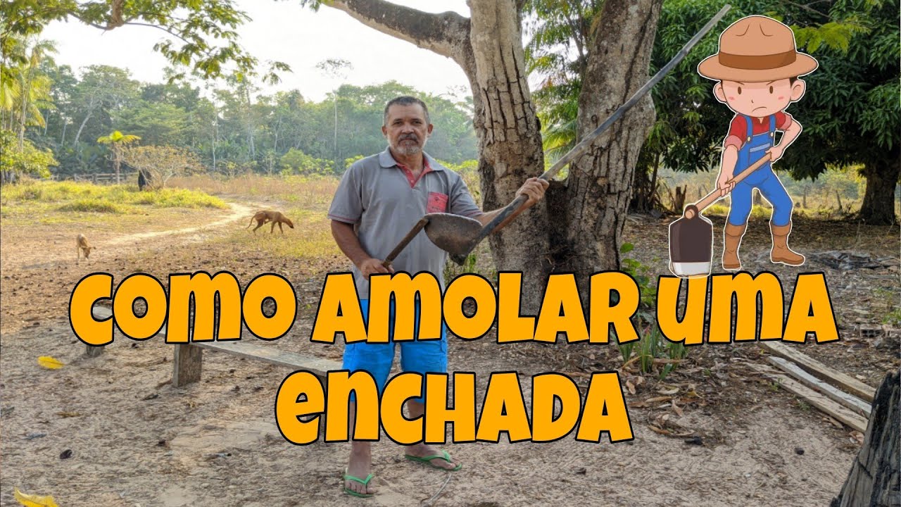 Como amolar uma enchada rápido e simples método mais fácil - YouTube