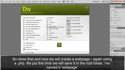 How to Create and Connect to a Php Mysql Database Using Adobe Dreamweaver