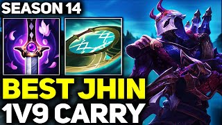 RANK 1 BEST JHIN IN THE WORLD 1V9 CARRY GAMEPLAY! | Season 14 League of Legends