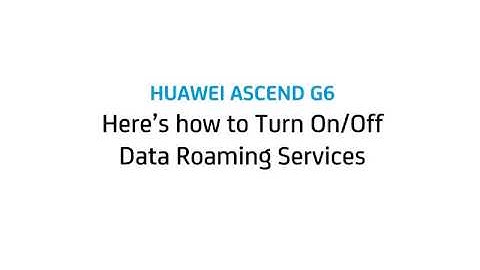 Huawei Ascend G6: Turn off/on data services