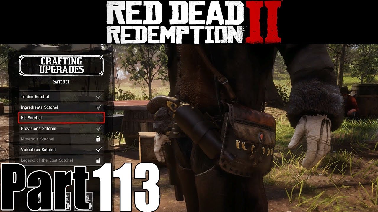 Red Dead Redemption 113 - How To Craft Kit Satchel [PS4 Pro] - YouTube