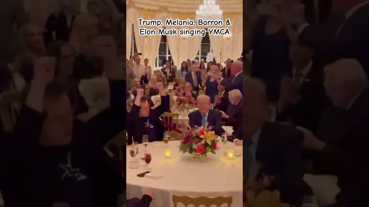 Trump, Melania, Barron & Elon Musk Attend Thanksgiving Dinner. YMCA Dance at Mar-a-Lago (2024)