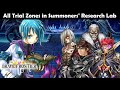 Brave frontier  all trial zones in summoners research lab