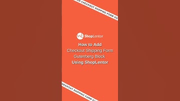 How to Add Checkout Shipping Form Gutenberg Block #woocommerce #wordpress #shortsvideos