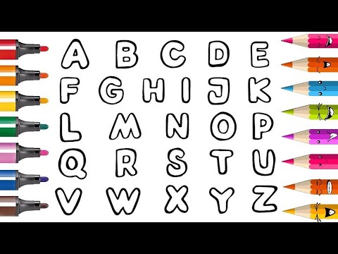 APPRENDRE L'ALPHABET Coloriage des lettres vidéo pour enfants & Planète coloriag