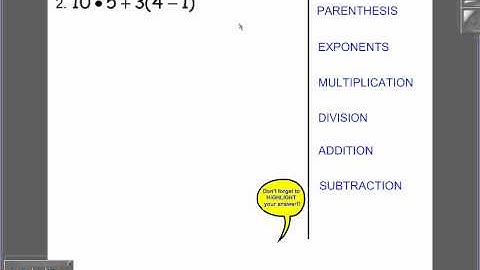 1.2 - Lesson - Order of Operations Video Lesson