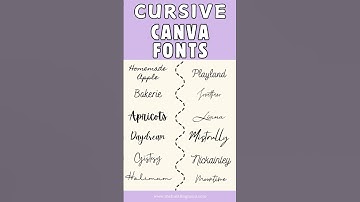 Cursive Canva Fonts | Best Script Fonts