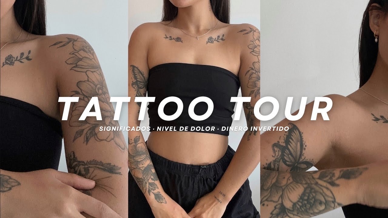 TATTOO TOUR : os enseño TODOS mis tatuajes | ¿cuánto me he gastado? significados, dolor... *2023*