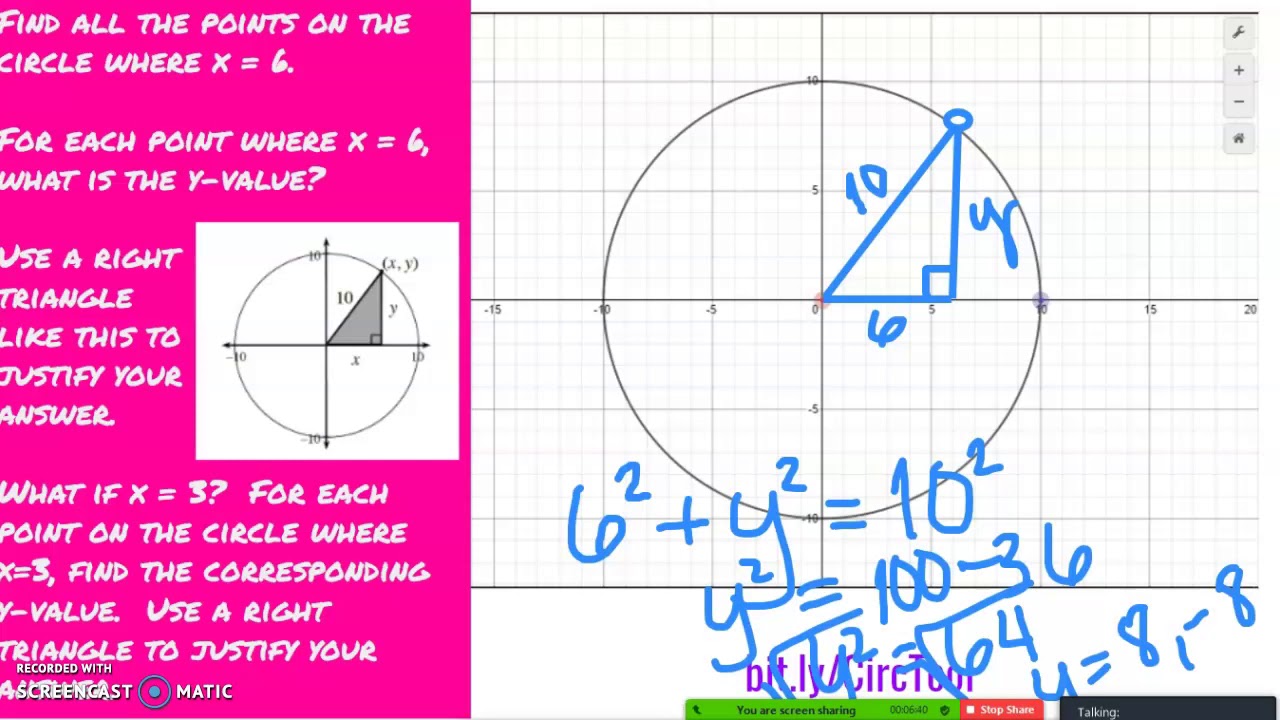 Equation of a Circle with Center at Origin YouTube