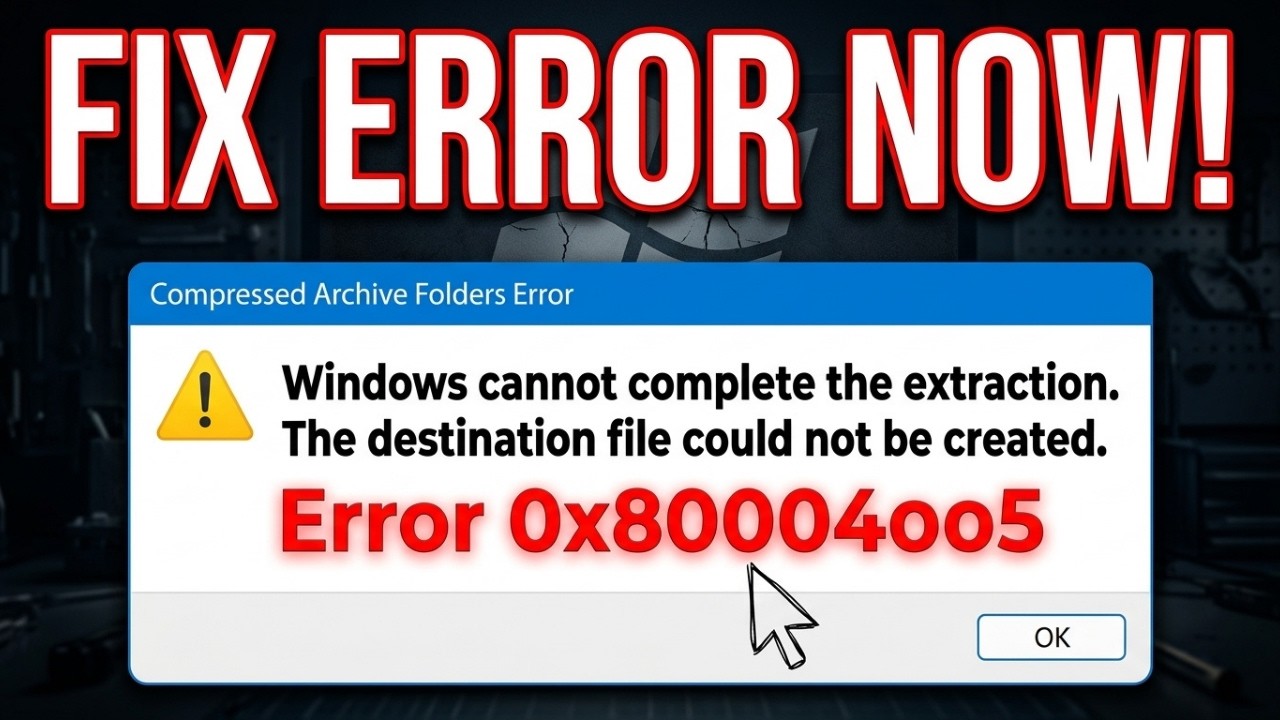 Fix Error 0x80004005 Unspecified Error in Windows 11 (Step By Step