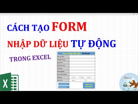 Cách tạo form nhập dữ liệu tự động trong Excel