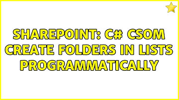 Sharepoint: C# CSOM Create Folders in Lists programmatically (3 Solutions!!)