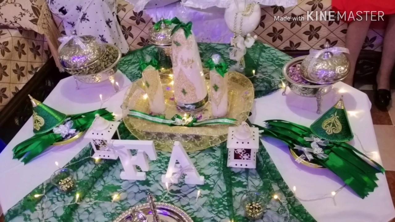 تجهيزات عرس مغربي تطواني🎉 كواليس عرس أختي تزيين الشموع وسينتا الحناء 😍جزء 1 بارك الله لهما♥️