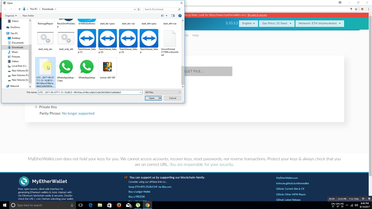 open cryptocurrency wallet