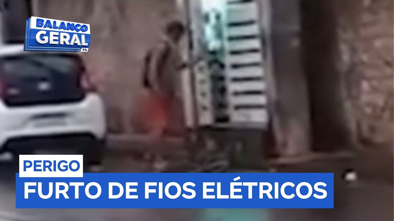 Homem tenta furtar cabos de quadro elétrico durante chuva e quase toma choque
