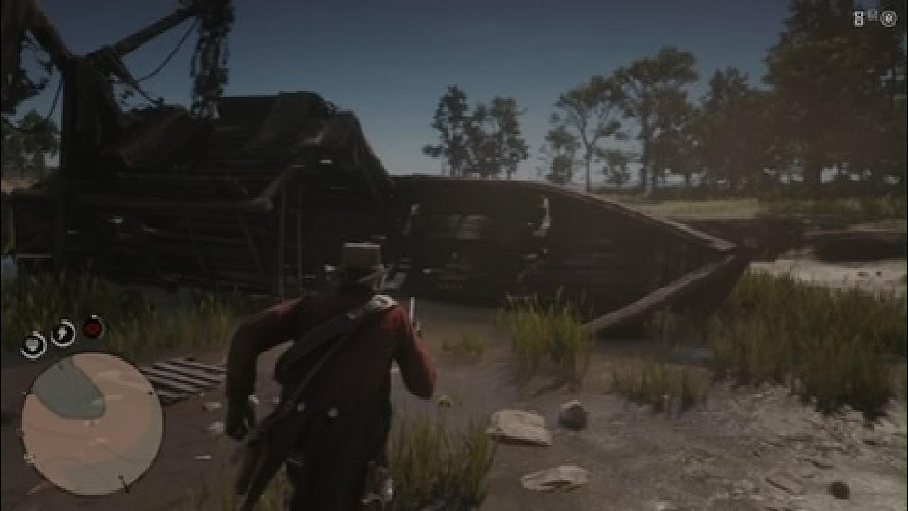 Shipwreck Rdr2 Location Pirate ship location RDR2 (must use canoe to get here) - YouTube