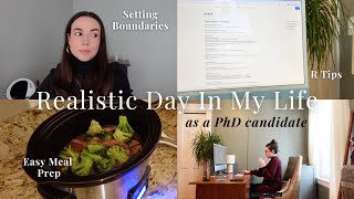 PHD VLOG | Day In My Life As A Psychology PhD Student | Boundaries, R Tips, & Data Struggles