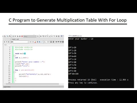 C programming to print multiple table in codeblocks || codingnoman ...
