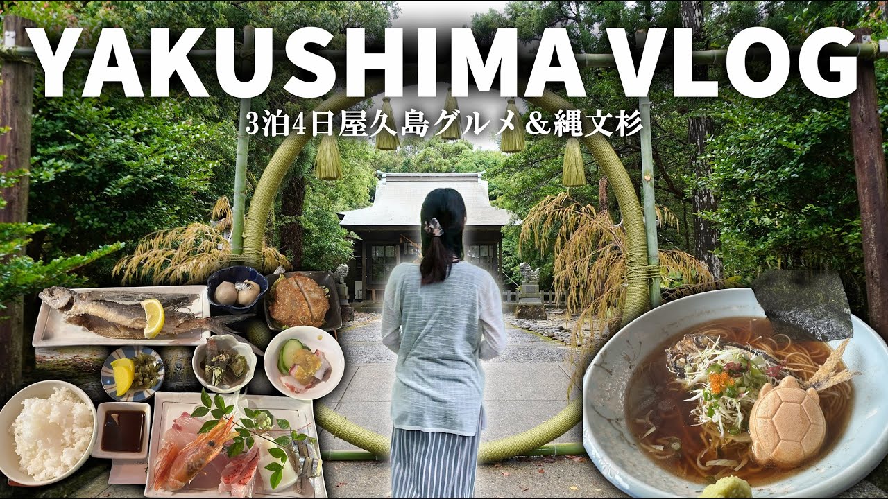 【屋久島グルメ】3泊4日屋久島旅！豪雨の縄文杉とレンタカーで島1周してきた