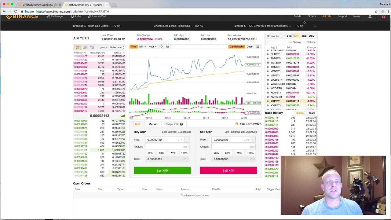 How to use the Binance Exchange to convert Bitcoin Gold to Ripple XRP YouTube
