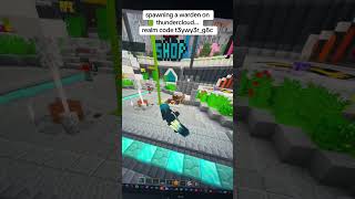 spawning a warden in my minecraft realm #minecraft #bedrock