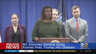 New York attorney general suing Trump and his children