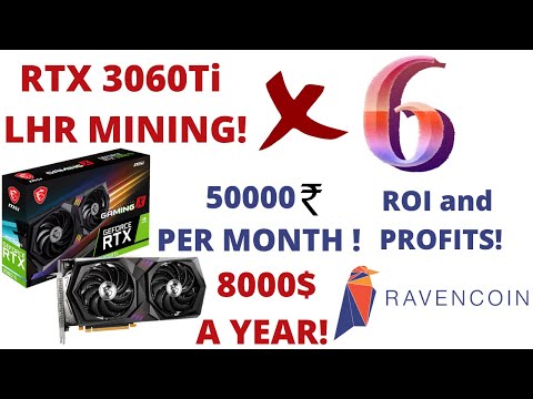 RTX 3060Ti LHR Ravencoin Mining Rig! Return On Investment And Profits!