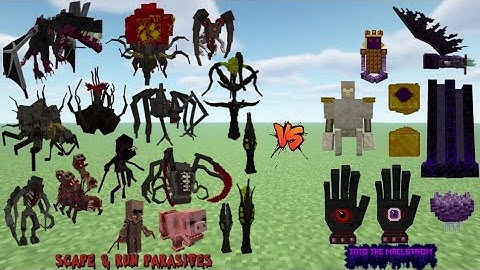All parasites (Scape and Run Parasites MOD) vs. All (Into the Maelstrom MOD) in MINECRAFT. #mc #vs