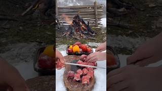 Enjoying a KEBAB 🍢 in this Cold | Наслаждение ШАШЛЫКОМ 🍢 на Таком Холоде | AZERBAIJAN 2026
