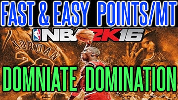 NBA 2K16 - EXPLOIT | FAST & EASY POINTS & MT TIP | DOMINATION | MY TEAM | EASY WIN