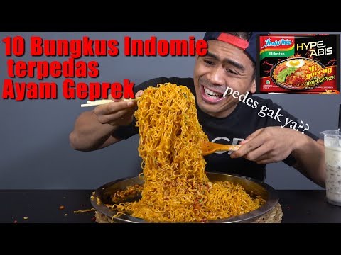 GILAA!! 10 PACKS INDOMIE TERPEDES RASA AYAM GEPREK HYPEABIS CHALLENGE