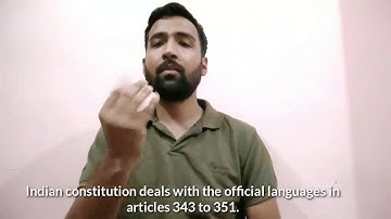 the Indian constitution with the official languages in articles 343 to 351