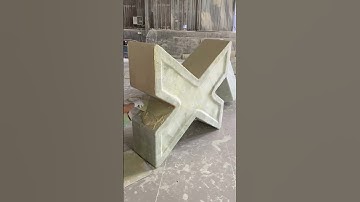 Các bước sản xuất ghế ngồi hình chữ cái bằng composite #fiberglass #frp #factory #workshop #chair