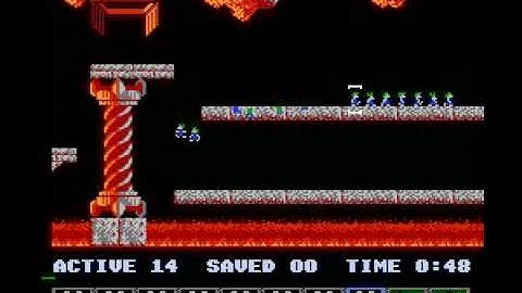 Lemmings (NES) taxing level 17 solution