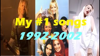 My number one songs 1992-2002 (From my weekly personal charts)