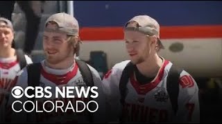 DU men's hockey team ready to celebrate after returning home with national championship trophy