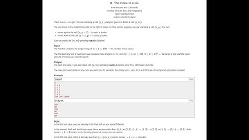 B. The Cake Is a Lie | Codeforces solution | Bangla | Codeforces Educational Round 108.