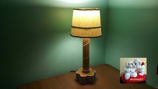 DIY Table Lamp Using Recycled Tube Roll & Jollibee Chicken Bucket