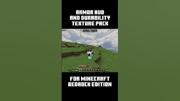 Armor HUD and item durability in minecraft bedrock edition, better bedrock texture pack #utility