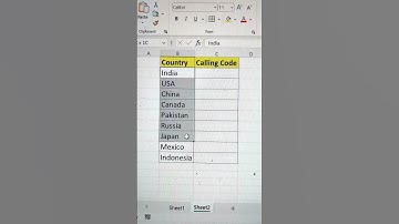 Find Country Calling Codes In Excel ✅ | Excel Tricks In Hindi ‼️ #excel #data #exceltips #bytetech
